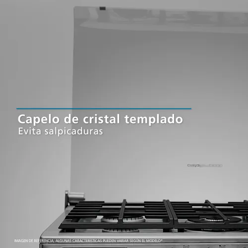 Estufa De Piso A Gas 76 Cm 6 Quemadores Mabe Emc7630nfx0 Color Plateado