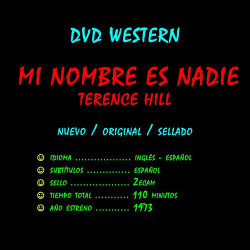 Imagen 3 de 4 de ¬¬ Dvd Western / Mi Nombre Es Nadie / Terence Hill Zp