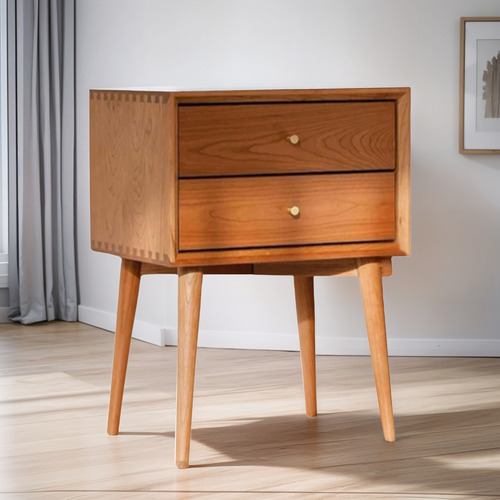 Sobour Mesita De Noche Rectangular De Madera Cerrada Para