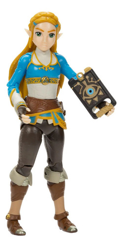 Nintendo The Legend Of Zelda: Breath Of The Wild Figura De Acción De 5 Pulgadas Zelda Con Pizarrón Sheikah