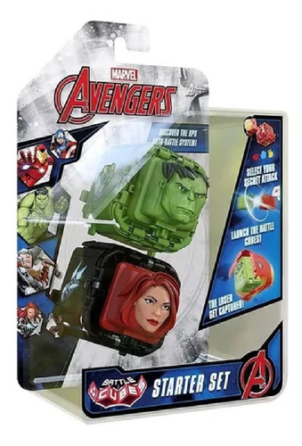 Battle Cubes Marvel Avengers Hulk Vs Viuva Negra Estrela Estrutura Verde