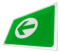 Comprar Letrero Flecha Indicativa De Dirección Señalización Segurida