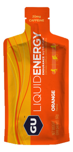 Gu Liquid Energy X Unidad (60g) - Sabor Naranja 20mg Cafeína