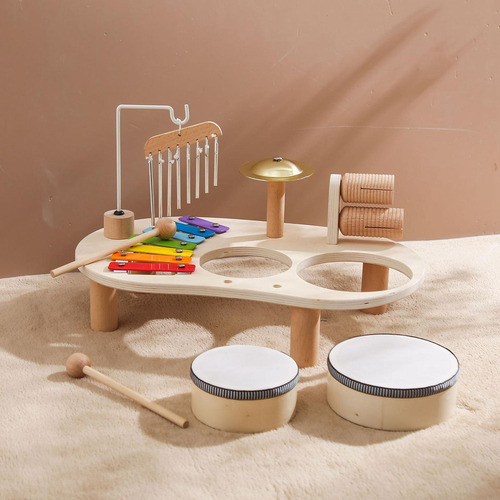 Batería Infantil De Madera Con Juegos De Música Para