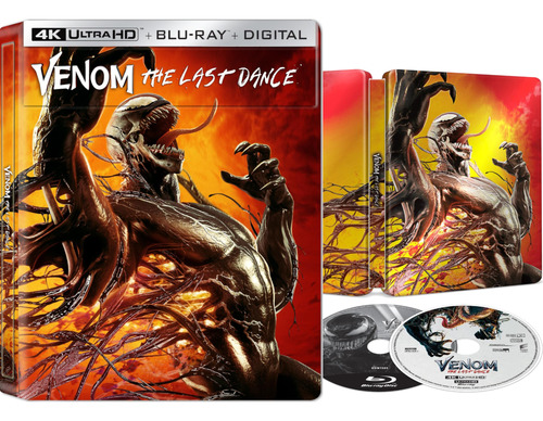 Venom: The Last Dance 4k + Blu Ray Steelbook By Sony Pics