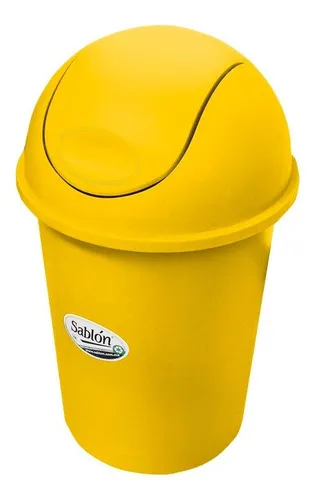 Bote de basura amarillo hotsell