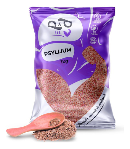 Psyllium Natural 100% Puro Rico Em Fibras Alta Qualidade 1kg