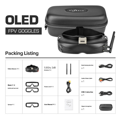 Gafas Vr De Señal Digital Para Transmisión De Imágenes