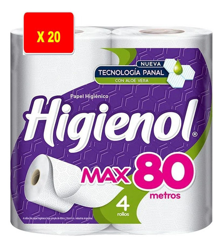 Papel Higiénico Higienol Max 80 Metros X 2 Bolsones