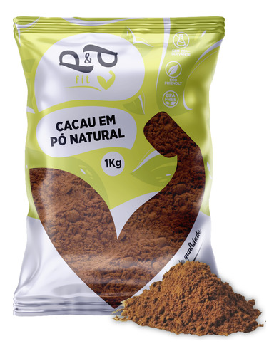 Cacau Em Pó Natural 1kg - P&p