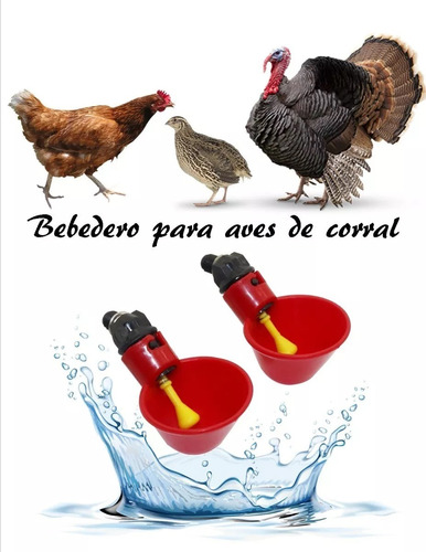 Pack 12 Bebederos Copa,niple Pajaro Aves, Gallina, Codorniz.