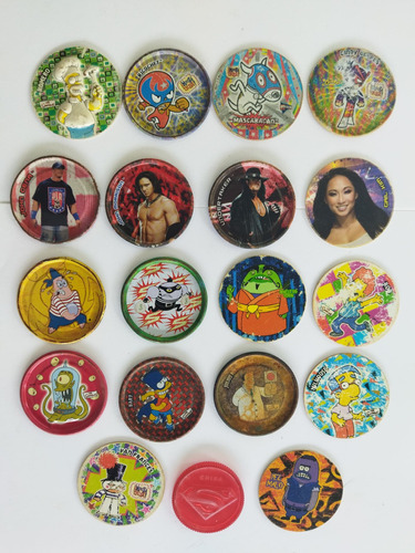 Tazos Wwe Simpson Bob Sponja 2000's Metálicos Lote