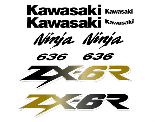 Adesivos Compativel Kawasaki Ninja Zx-6r 03-06 Verde Kit