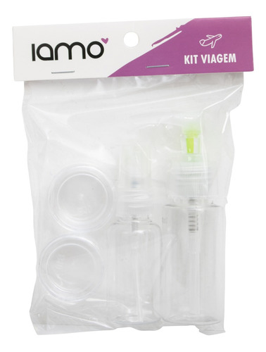 Kit Frasco Para Viagem De Plástico Transparente