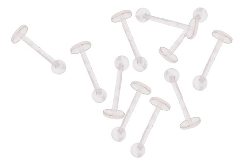 H10 Piece Lip Labret Jewelry Acrylic - Transparente