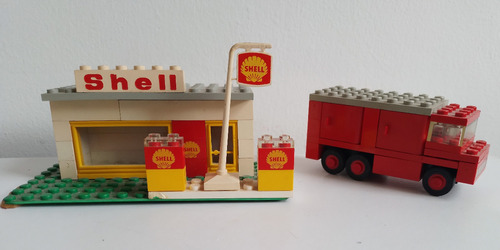 2x1  Lego Estacion De Servicio Shell Y Camion Original Lego