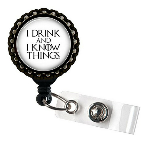 Porta Carnet, Credencial I Drink And I Know Things Resina Bl