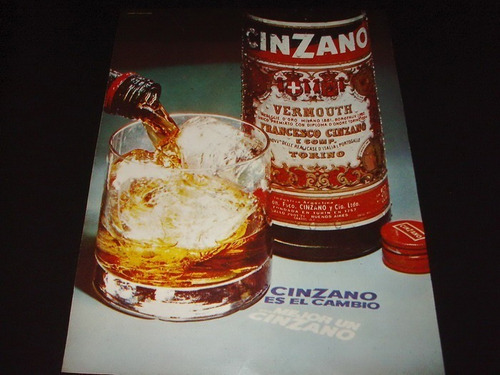 (pb086) Publicidad Clipping Cinzano Vermouth * 1973