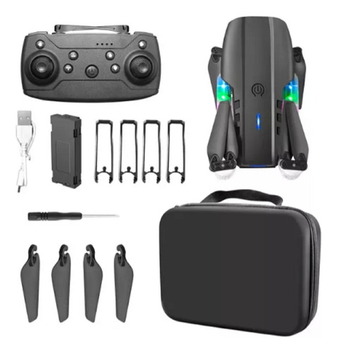 Mini Drone Plegable E88d Max Con Cámara Full Hd Y Batería Negro Y Gris