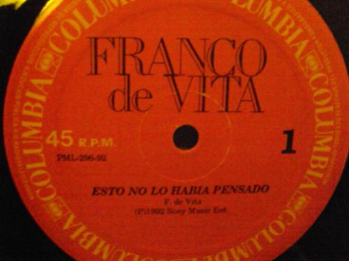 Lp Vinilo Franco De Vita Promo Esto No Lo Habia Pensado