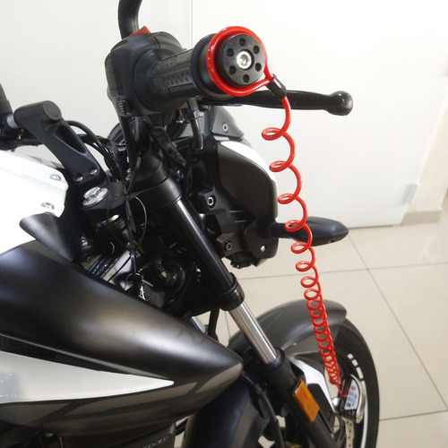 Imagen 8 de 10 de Combo Traba Disco Con Alarma + Cable Recordatorio Um Locks