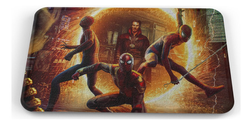 Tapete 3 Spiderman Y Dr. Strange Portal Baño Lavable 40x60cm