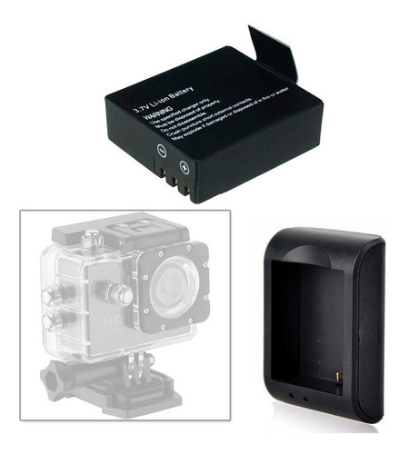 Kit Bateria E Carregador Camera Sportcam Tj4000 Tj-4000 Sj50