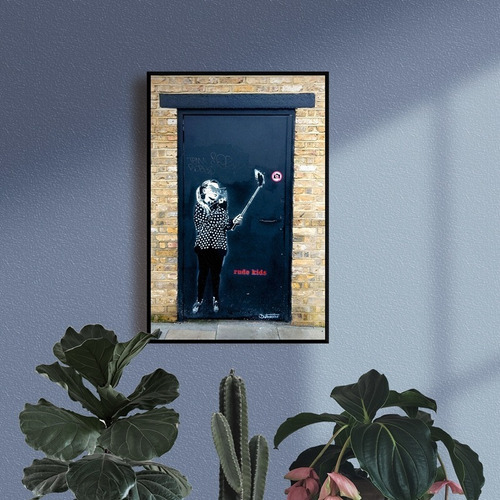 Quadro Decorativo Sala Foto, Grafite Selfie, Londres