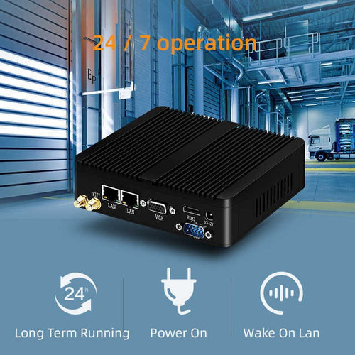 Mini Pc Industrial+celeron+fanless+4gb+sdd 256 Msata
