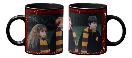 Taza Mágica Hogwarts Harry Potter, Hermione, Ron Weasley