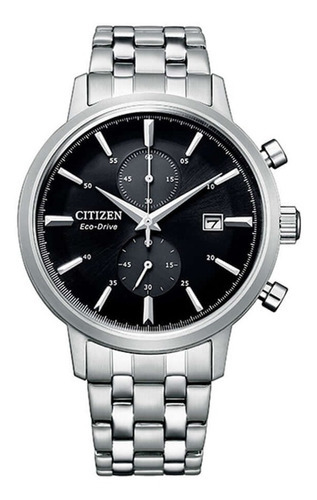 Reloj Citizen Ecodrive Chrono Ca706088e Hombre Color de la malla Plateado Color del bisel Negro Color del fondo Negro