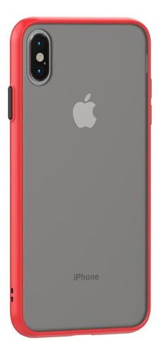 Carcasa Para iPhone X / Xs Bumper - Marca Cofolk Color Roja Borde color