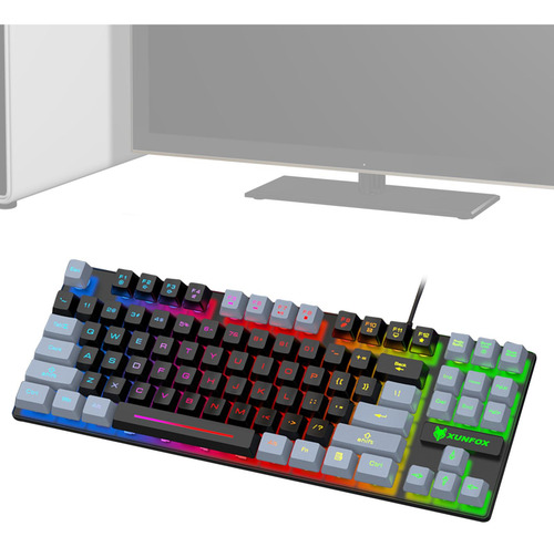 Teclado Para Juegos Teclado Con Cable Usb Ergonómico,