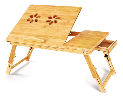 Jiodux Lap Desk, Bamboo Laptop Desk, Bandeja De Cama Portat