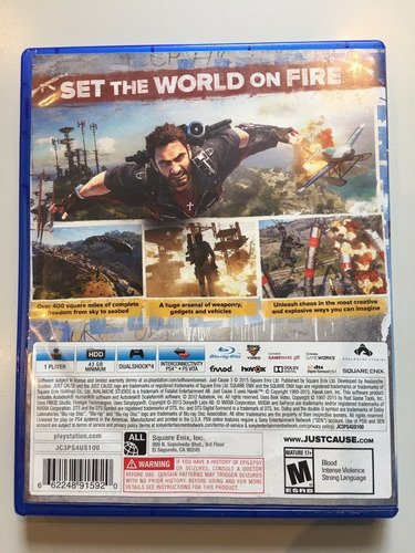 Just Cause 3 --fisico-- Ps4 Impecable...!!!!!