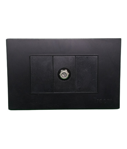 Toma Salida Coaxial Para Tv Negro Troen