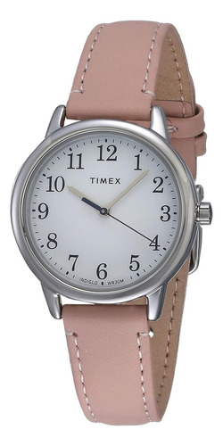 Reloj Timex Easy Reader Con Correa De Piel Para Mujer, 30 Mm