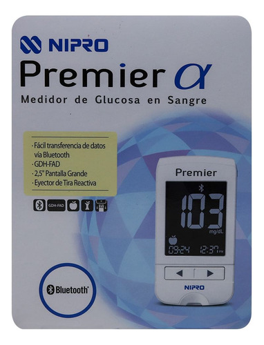 Glucometro Nipro Premier Con Bluehtooh Color Blanco