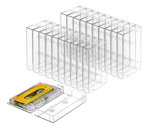 Estuches Para Cassete Transparentes, Paquete De 100 Piezas