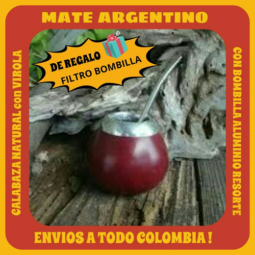 Oferton!mate Calabaza Natural C\virola+bombilla+filtros ! 