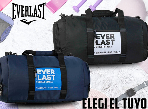 Imagen 8 de 10 de Bolso Everlast Gym Grande Deportivo Urbano Reforzado Tira De Hombro Color La Mejor Calidad! Diseño Local By Happy Buy