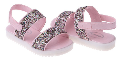 Imagem 2 de 2 de Sandália Fase 3 Rosa Glitter 22 Ao 27 Pimpolho 33509c