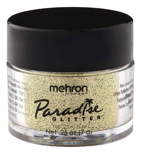 Mehron Makeup Paradise Aq Glitter (0.25 Oz) (dorado)