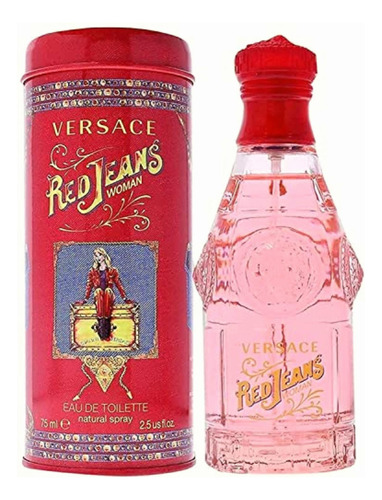 Gianni Versace Red Jeans Spray Para Mujer, 2.5 Oz/75 Ml