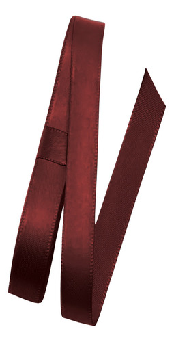 Fita De Cetim Multiuso Nº2 Larg 10mm Rolo Com 50 Metros Cor 129 - Bordeaux Lisa