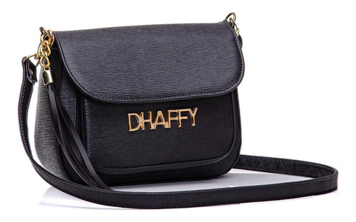 Bolso pequeño lateral y cruzado para mujer, con cierre en la parte superior, diseño de tela a rayas negras