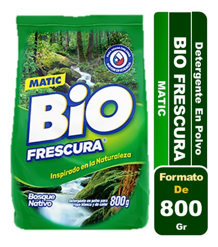 Detergente En Polvo Bio Frescura 800 Gr