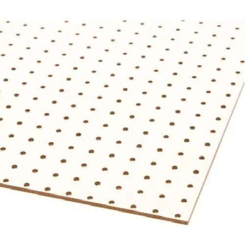 Panel Perforado 3 Mm Blanco - 122 X 60 | Recorte | Plakards