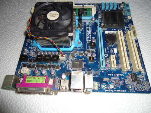 Board Gigabyte Ga-68mt-d3+amd Athlon Iix3+cooler+ Rejilla