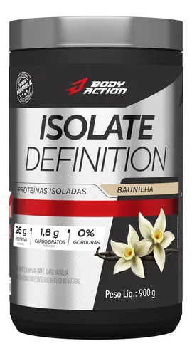 Proteína Bodyaction Tradicional Isolate Definition Baunilha 900g